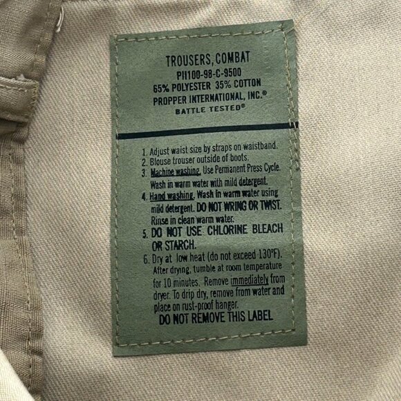 Propper Pant Men's Medium Regular Beige Adjustable Waist, Reinforced Safety P - Picture 10 of 14